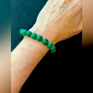 Malachite Bead Bracelet